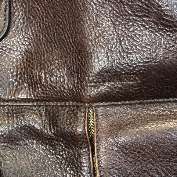 RALPH LAUREN Olive Canvas Brown Leather Crossbody Messenger Laptop Shoulder Bag - Picture 12 of 17